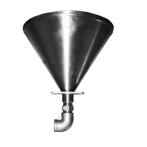 Funil de Inox com luva de rosca